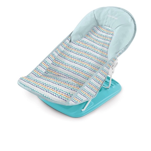 Other - Aqua Baby Bath Seat with Wave Pattern